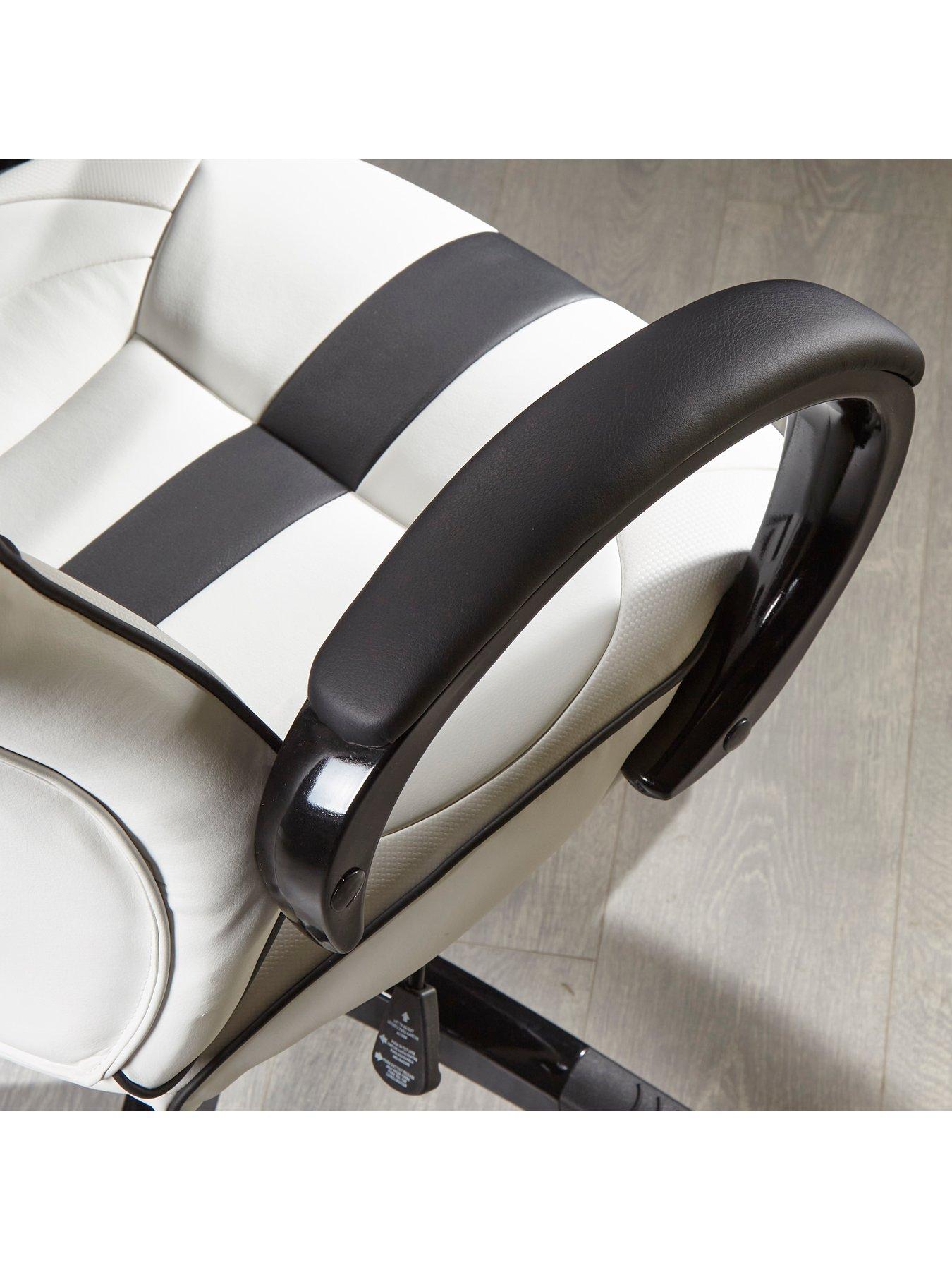 Image 5 of 6 of X Rocker Maverick White/Black PC Office Gaming Chair