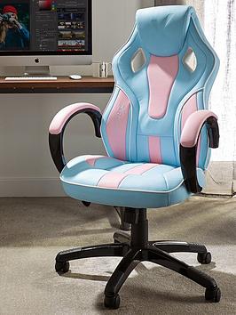 Product photograph of X Rocker Maverick Pink Pc Office Gaming Chair from very.co.uk
