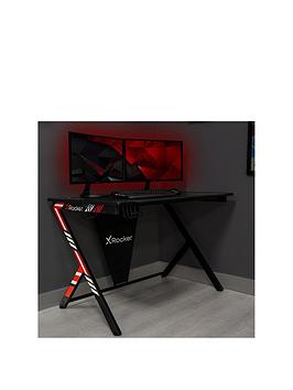 X Rocker Black/Blue/Red Ocelot Gaming Desk