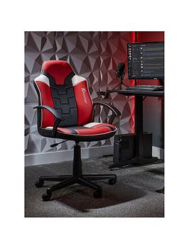 X Rocker Saturn Black/Red/Grey Mid-Back Esport Gaming Chair