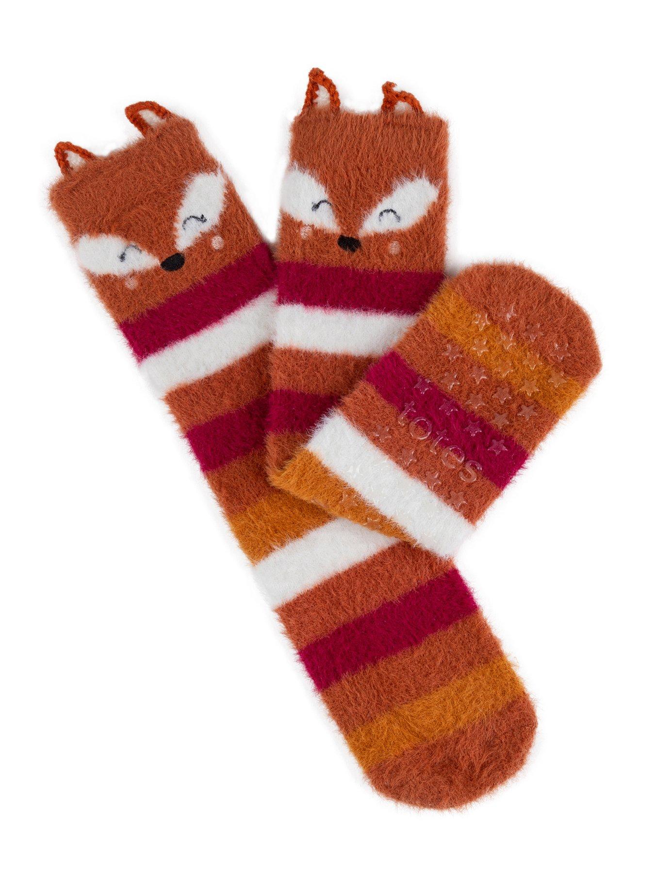 TOTES Novelty Super Soft Socks - Fox Multi | very.co.uk