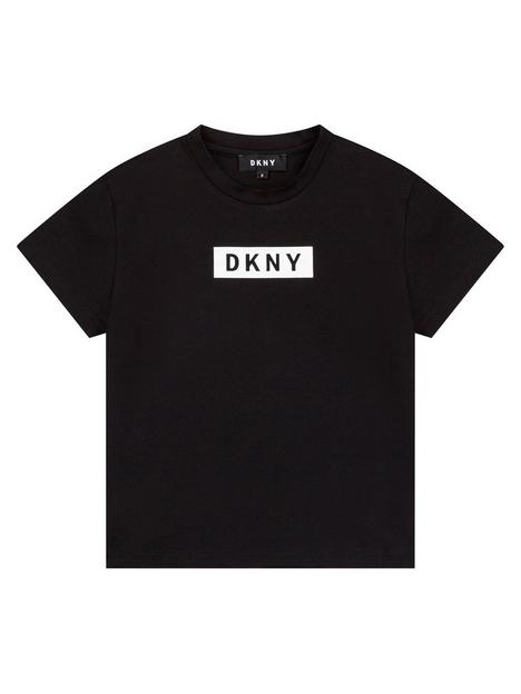 dkny-girls-logo-t-shirt-black