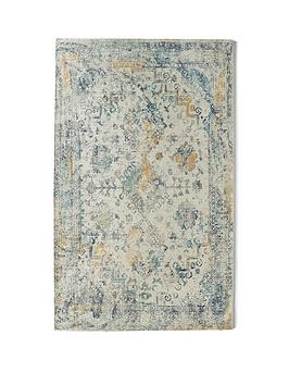 Product photograph of Origins Vogue Blue Ochre Rug from very.co.uk