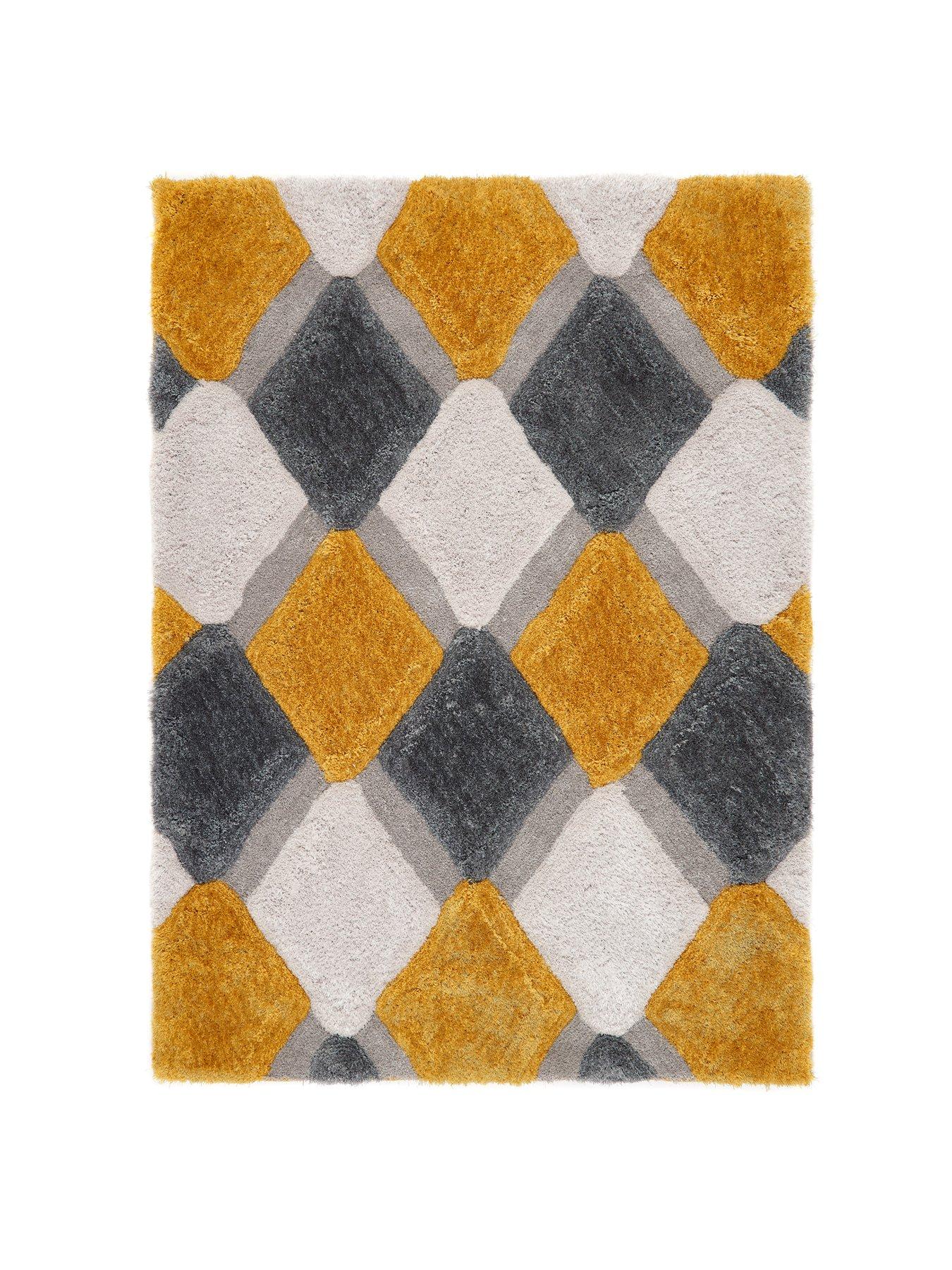 Image 2 of 2 of Origins 3D&nbsp;Geo Shaggy Ochre&nbsp;Rug