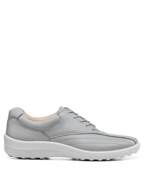 front image of hotter-tone-ii-extra-wide-fit-flat-shoes-grey