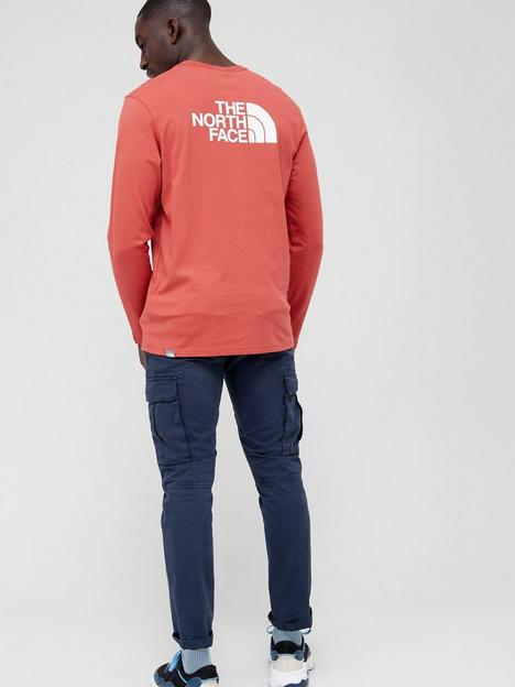 the-north-face-long-sleevenbspeasy-tee-red