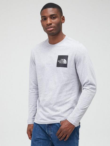 the-north-face-long-sleeve-fine-t-shirt-grey