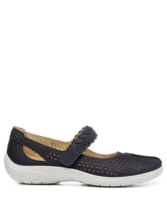 front image of hotter-quake-ii-extra-wide-fit-flat-shoes-navy