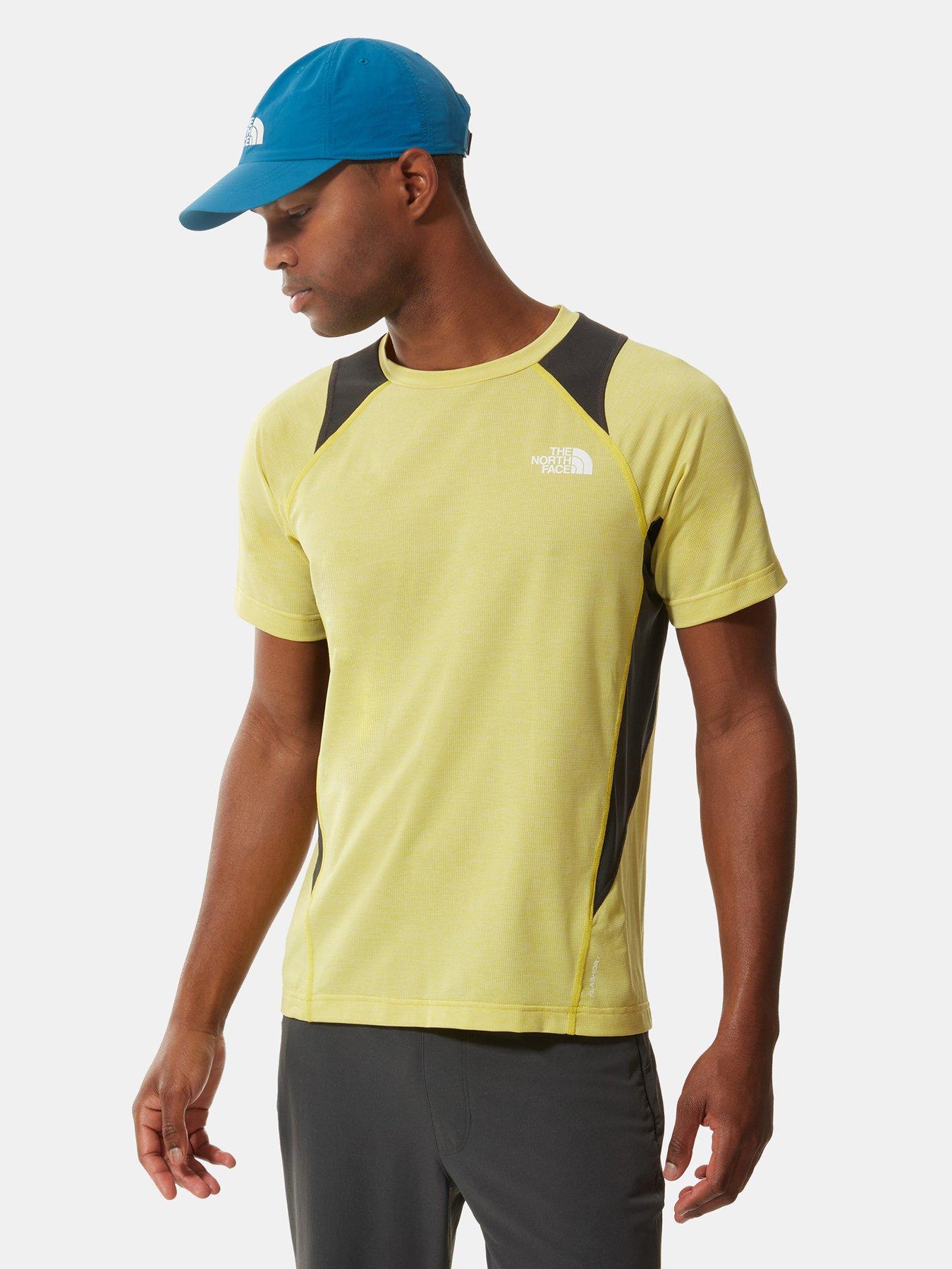 the north face t shirt yellow