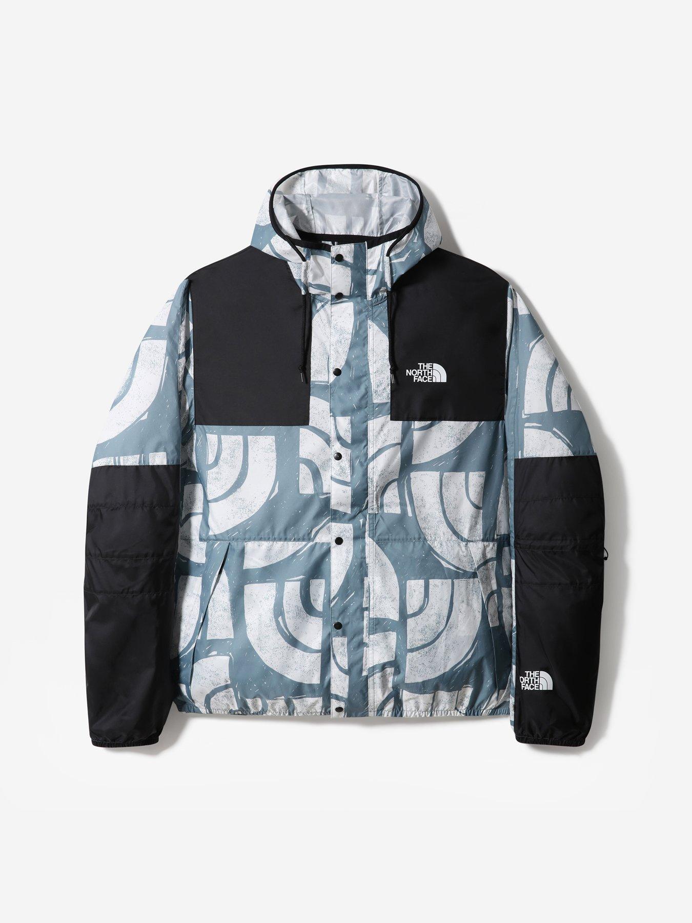 north face jacket blue black