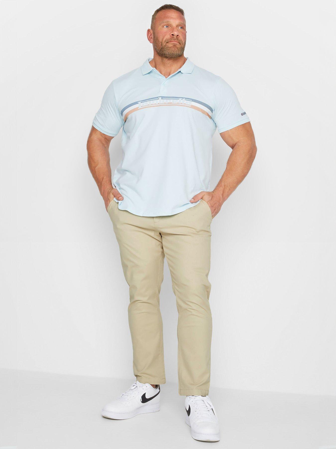 BadRhino Chino Trousers, Stone, Size 44, Length 32, Men