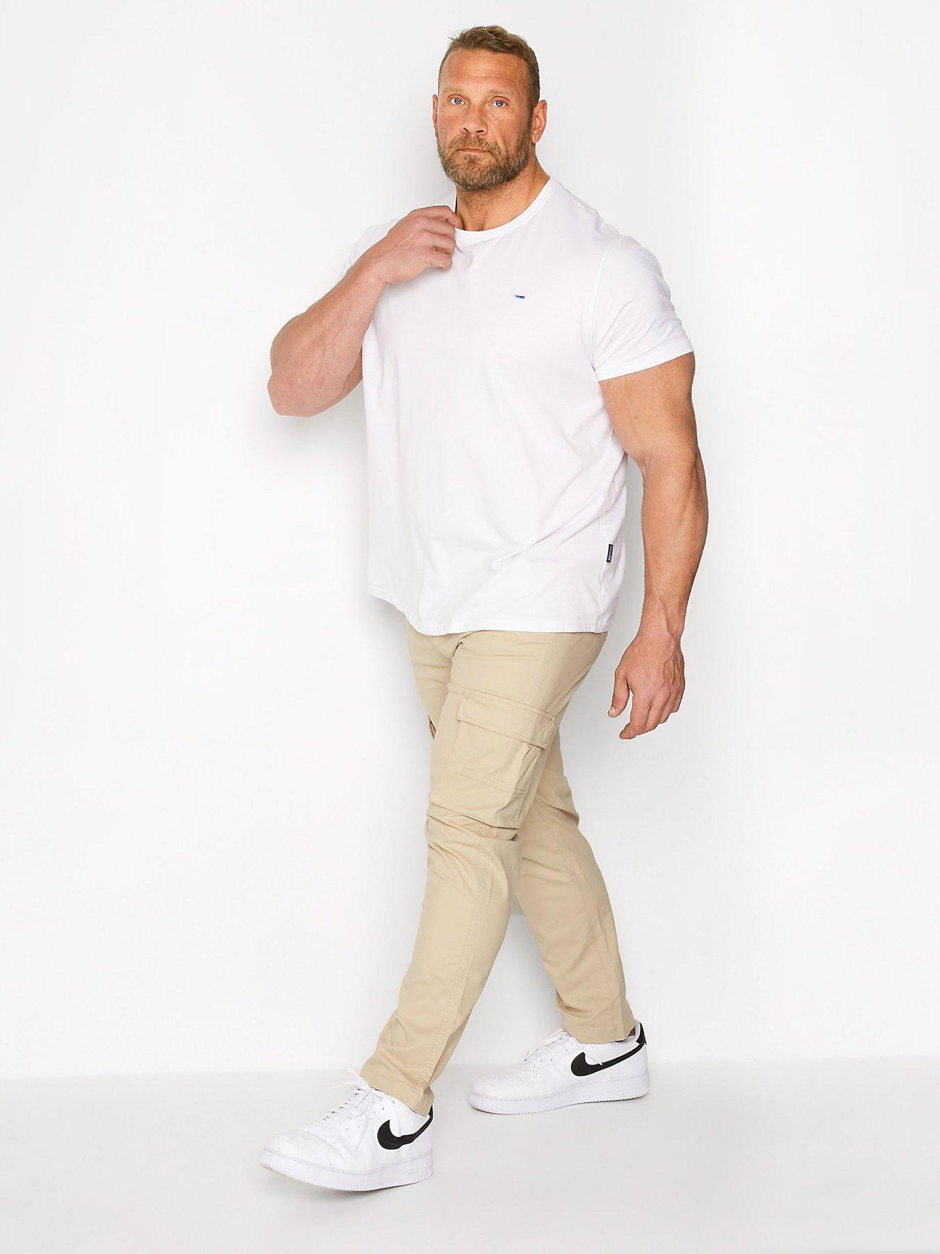 BadRhino Cargo Trousers, Stone, Size 46, Length 32, Men