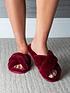  image of pour-moi-faux-fur-crossover-slider-slipper-berry