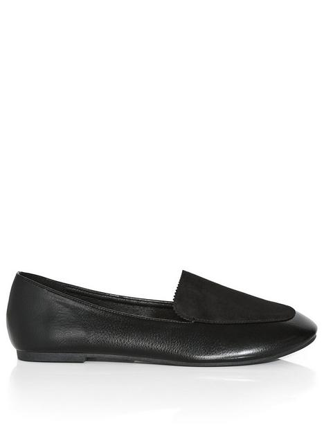 evans-extra-wide-fit-denzel-flat-shoe-black