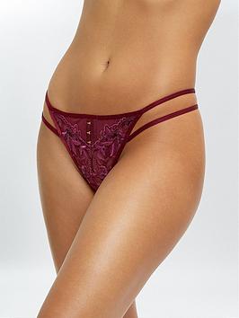 ann summers knickers the boldly beautiful thong - bright purple, bright purple, size 12, women