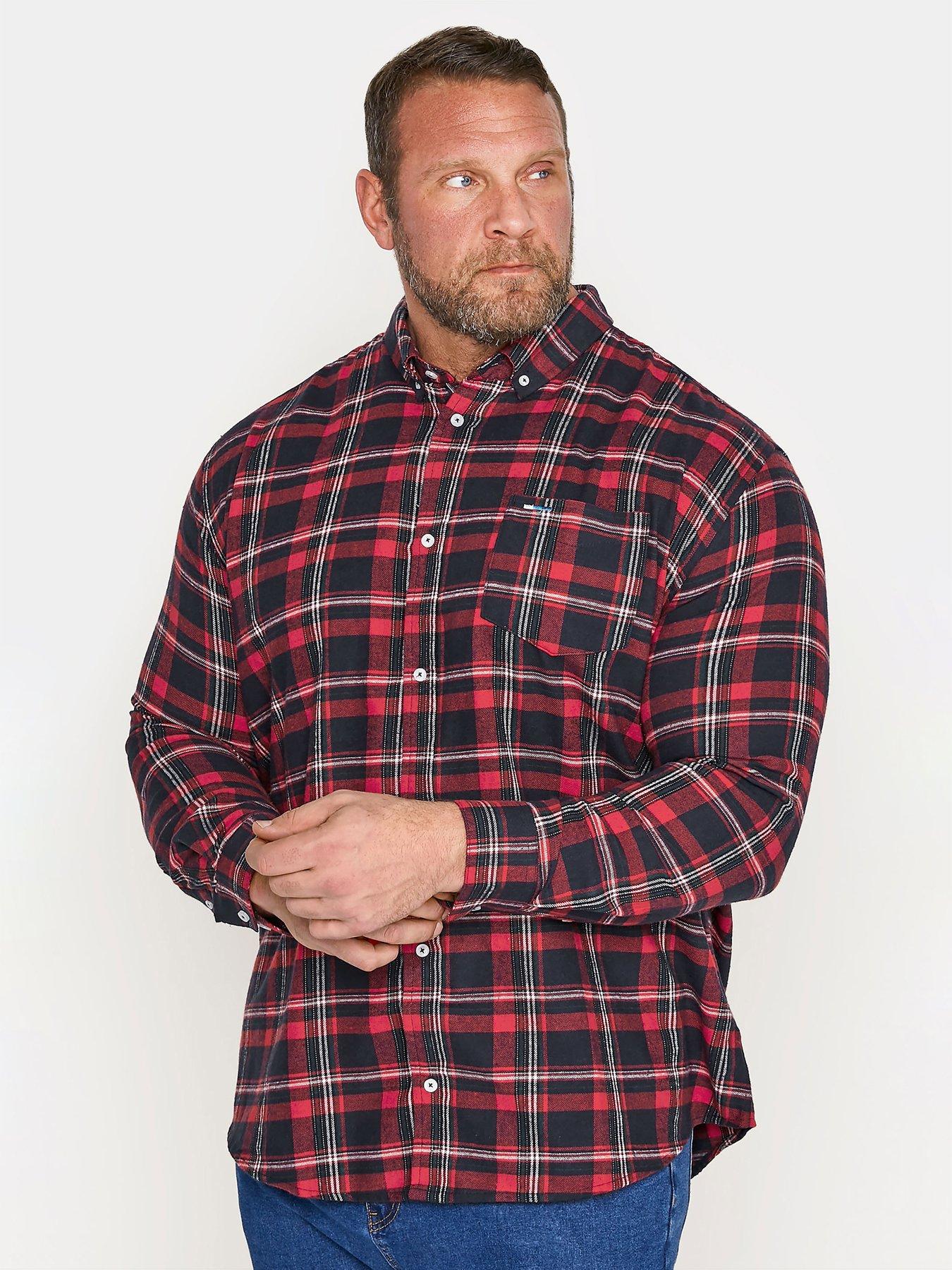  Long Sleeve Brushed Check Shirt - Red