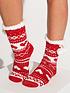 pour-moi-fairisle-sparkle-knit-cosy-slipper-sock-red-whitecollection