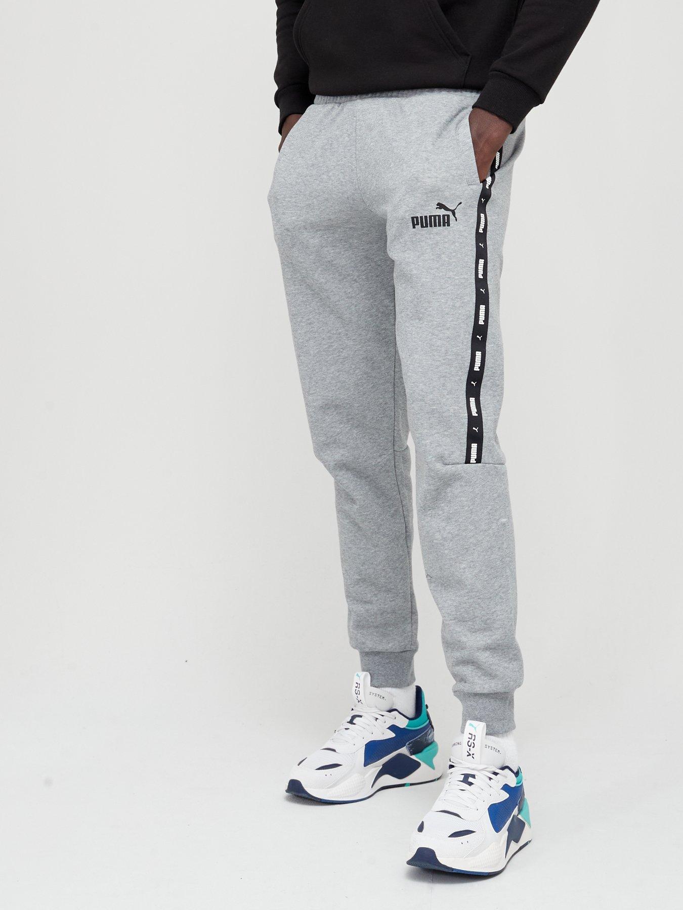 mens puma grey joggers