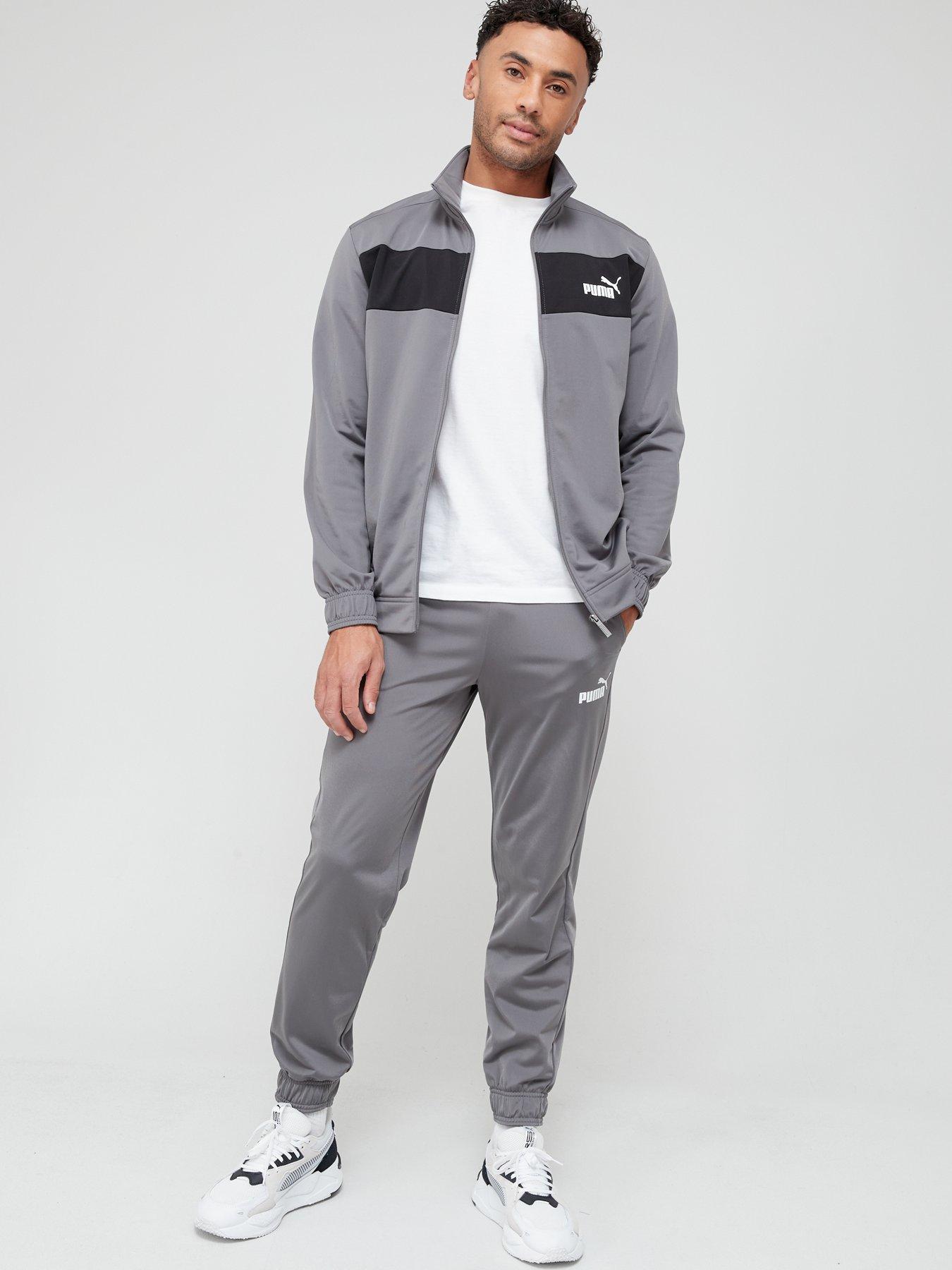 puma grey and white tracksuit