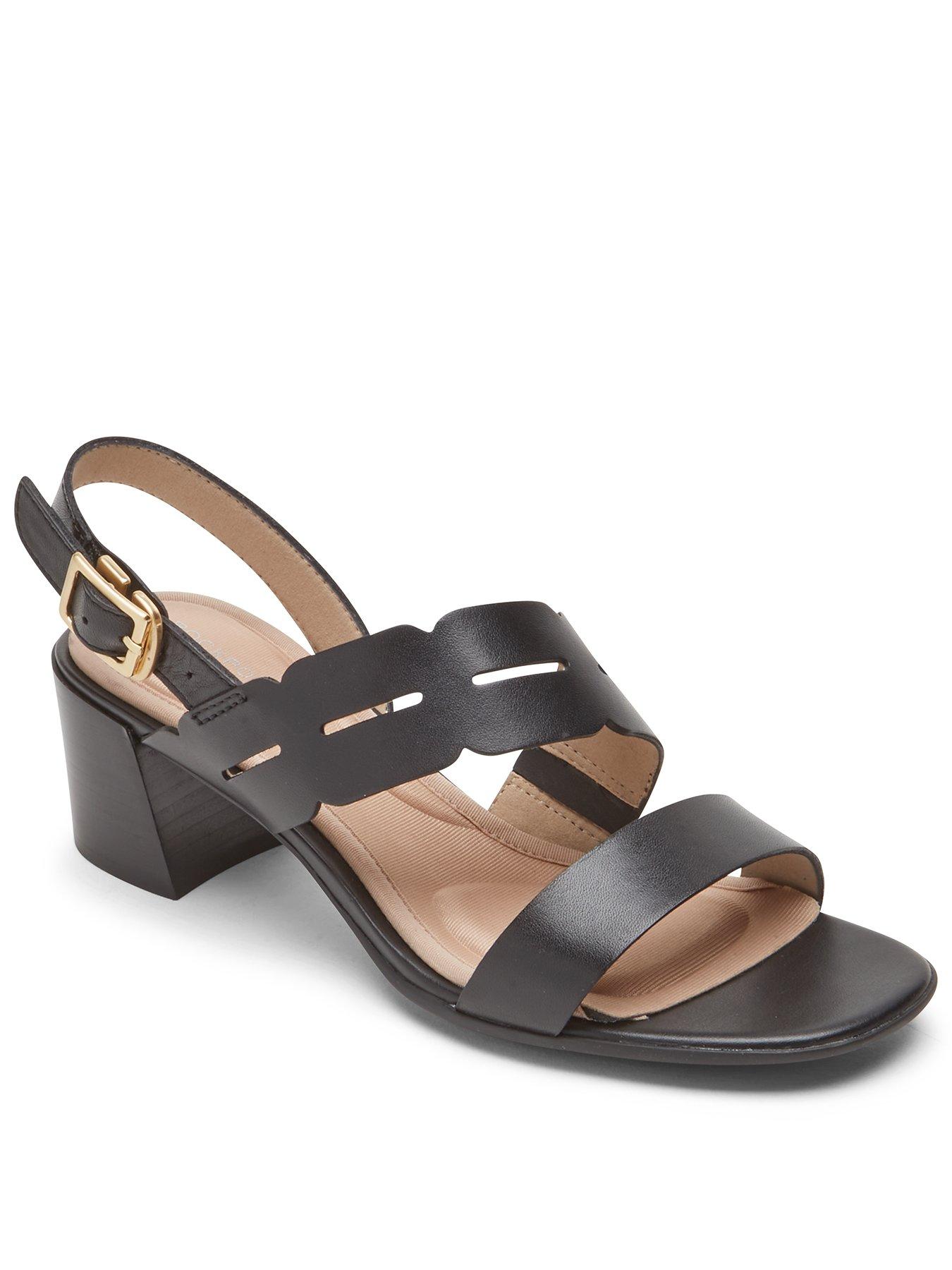 Rockport Total Motion Alaina Heeled Sandals Black very