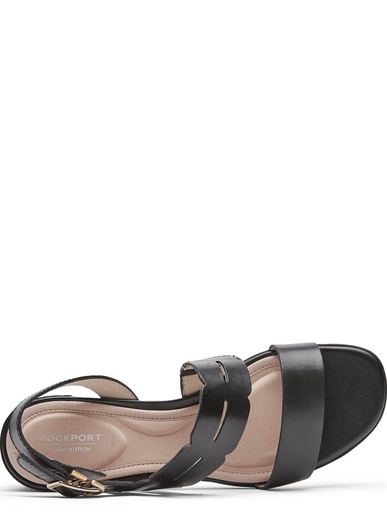 Rockport Total Motion Alaina Heeled Sandals Black Very