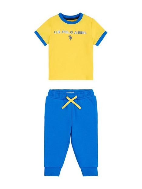 us-polo-assn-baby-boys-sport-ringer-tee-and-bb-jogger-set-yellowblue