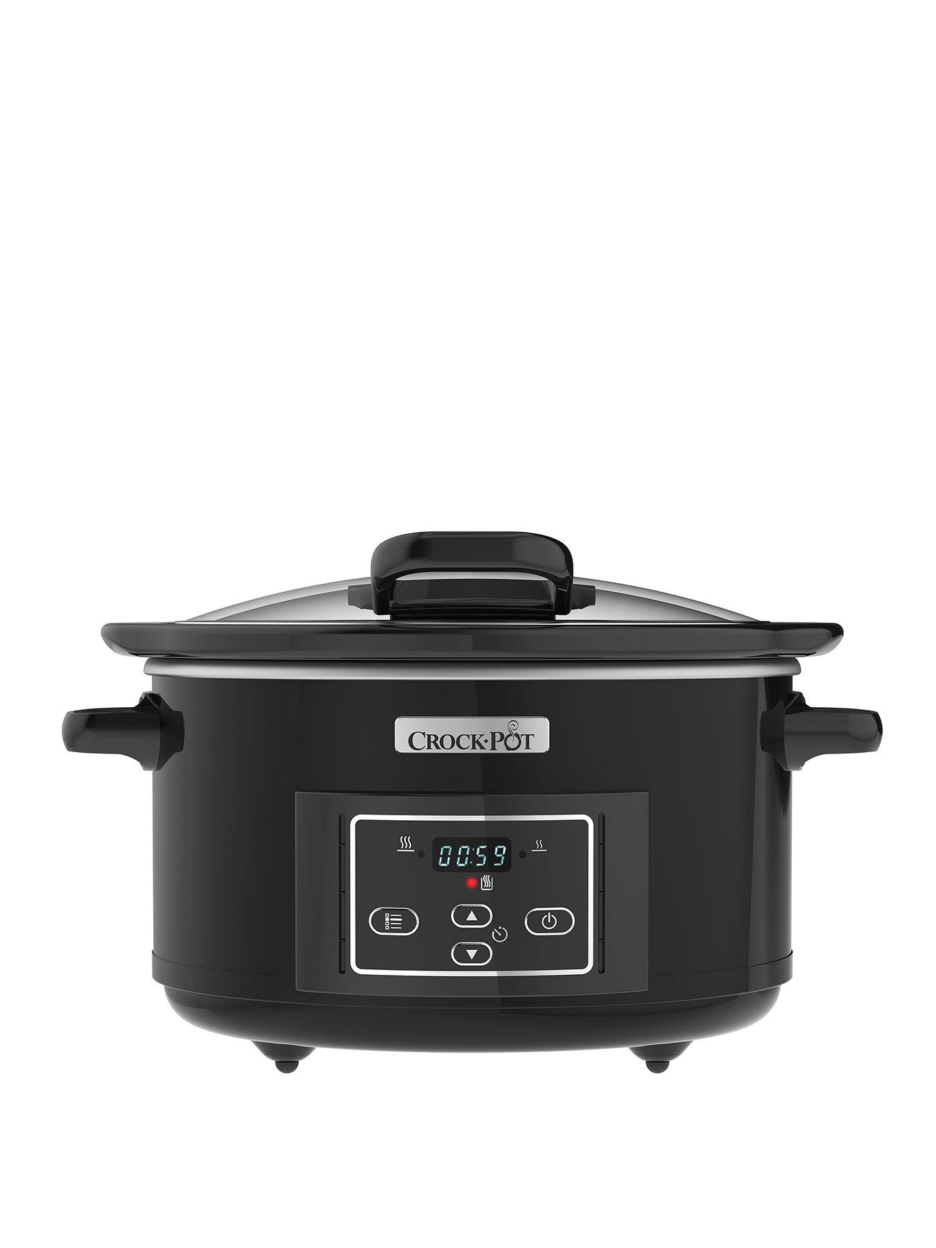 CrockPot Crockpot CSC052 4.7L Digital Hinged Lid Slow Cooker very.co.uk