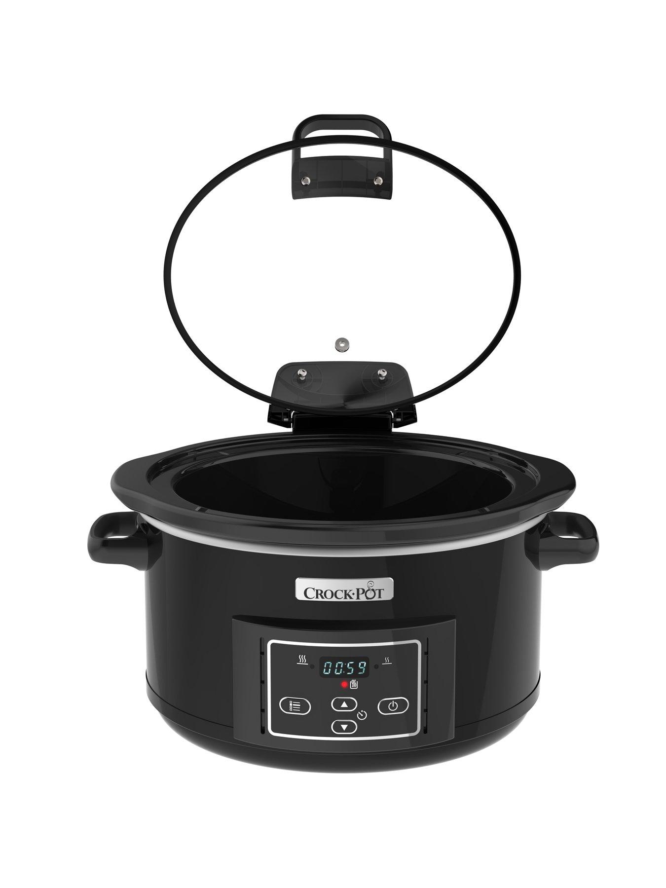 CrockPot Crockpot CSC052 4.7L Digital Hinged Lid Slow Cooker very.co.uk