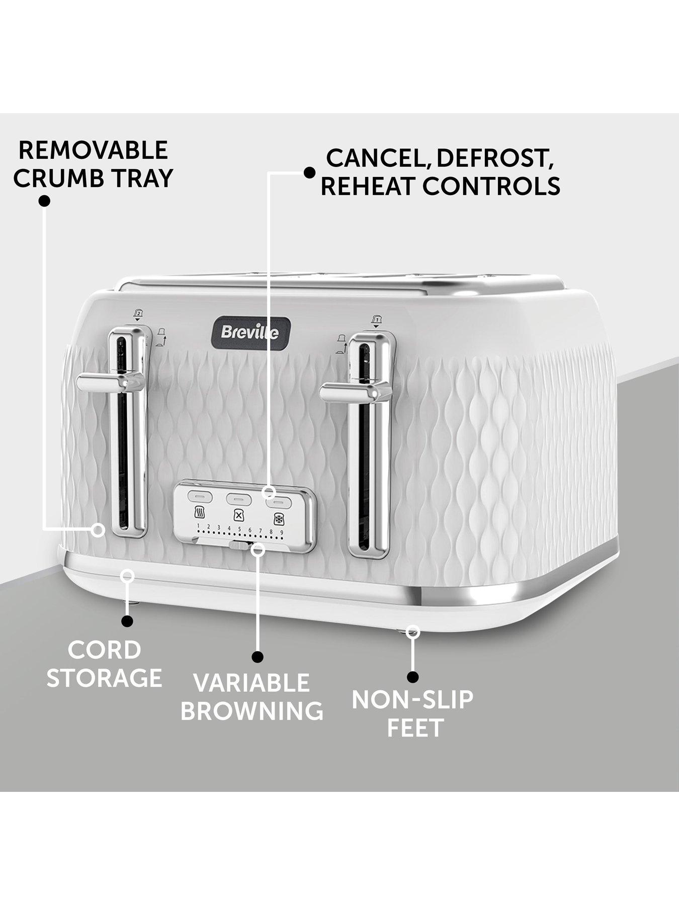 Breville curve kettle store and toaster white