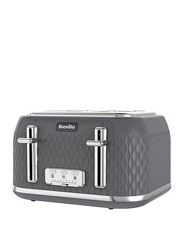 Product photograph of Breville Curve Colletion Toaster - Grey from very.co.uk
