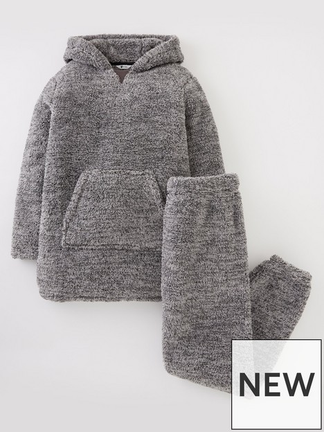 v-by-very-boys-marled-fleece-hoodie-set-grey