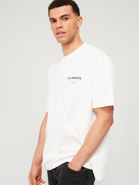 AllSaints Underground Back Print T-shirt - White | very.co.uk
