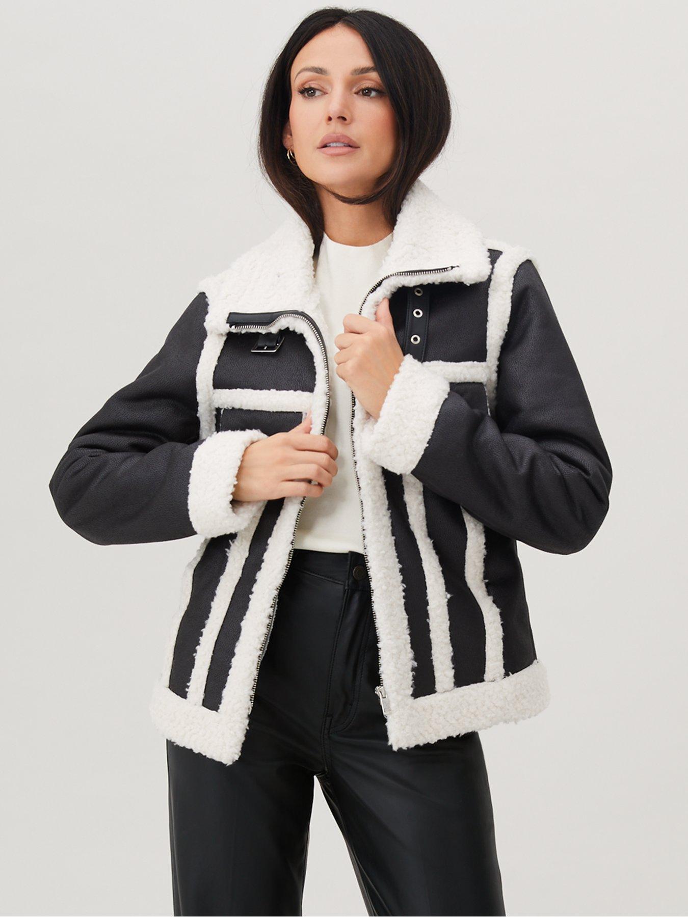 Black M WOMEN FASHION Coats Combined discount 97% ENJOY Long coat 