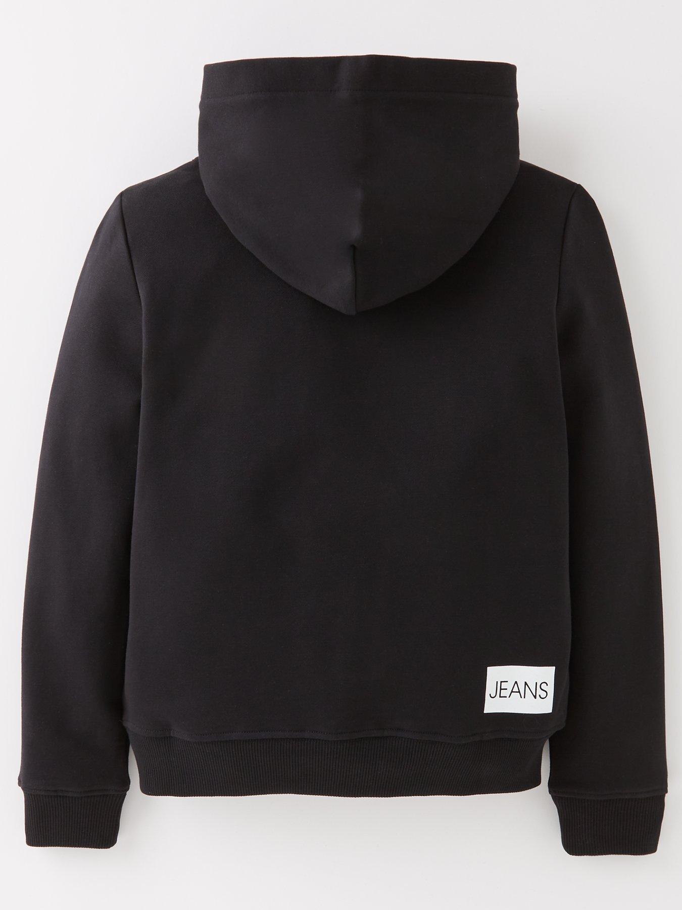 Calvin klein jeans store institutional logo black hoodie