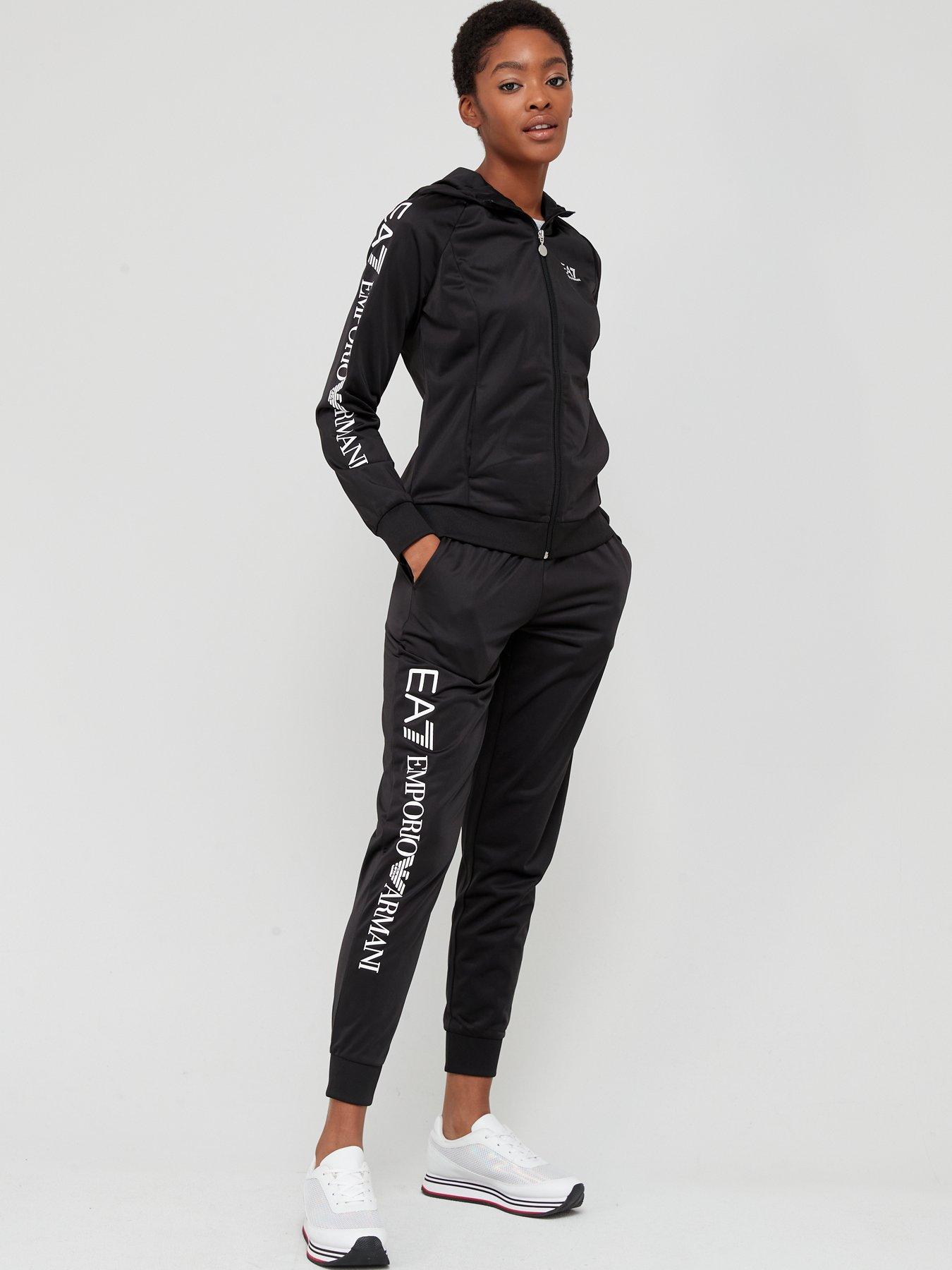 womens black armani tracksuit