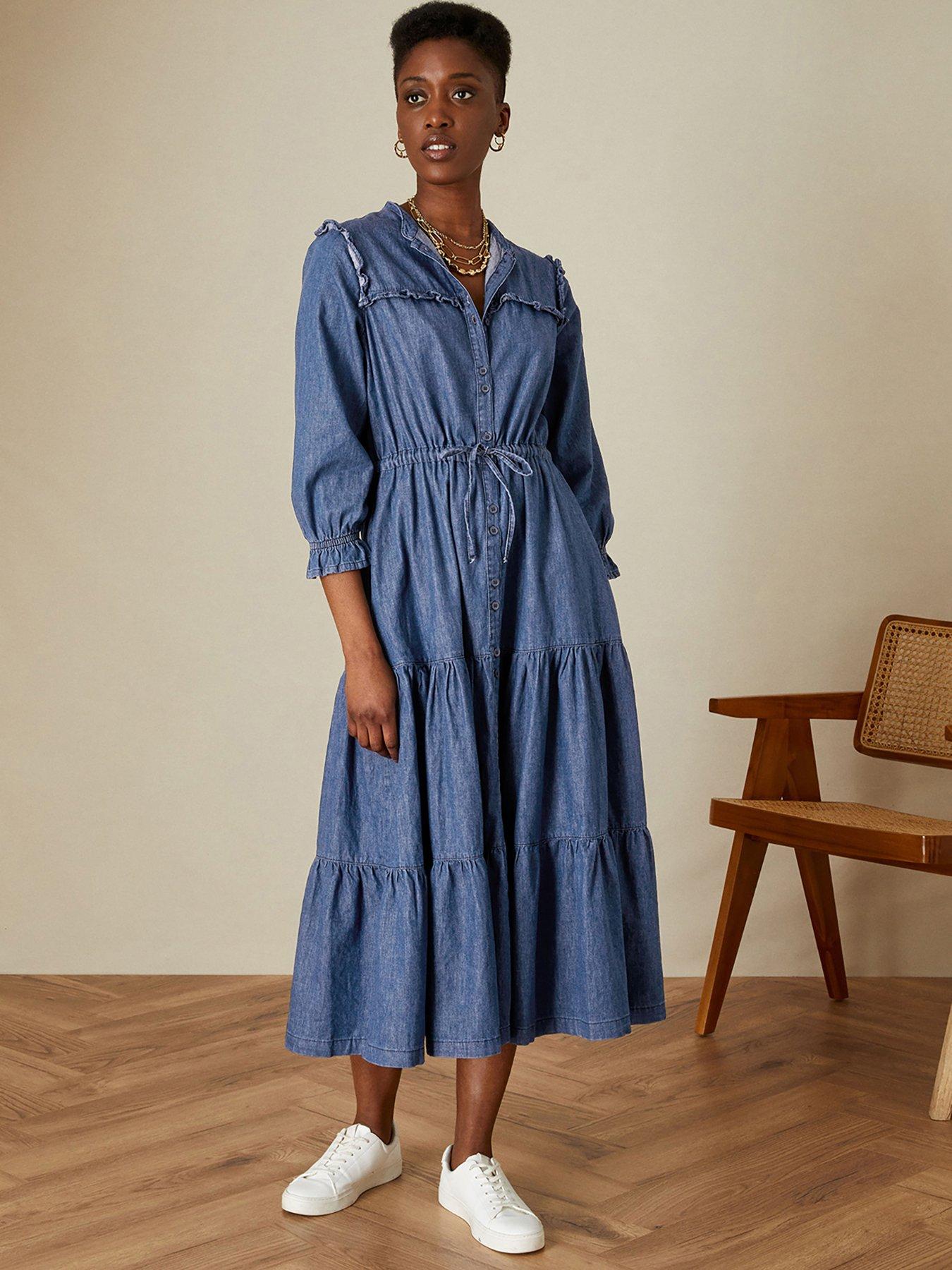 monsoon denim shirt dress