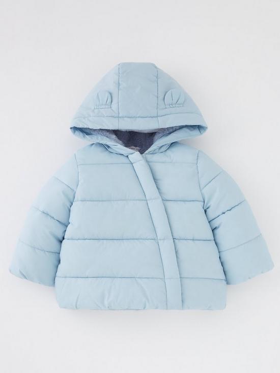 front image of mini-v-by-very-baby-boys-padded-coat-blue