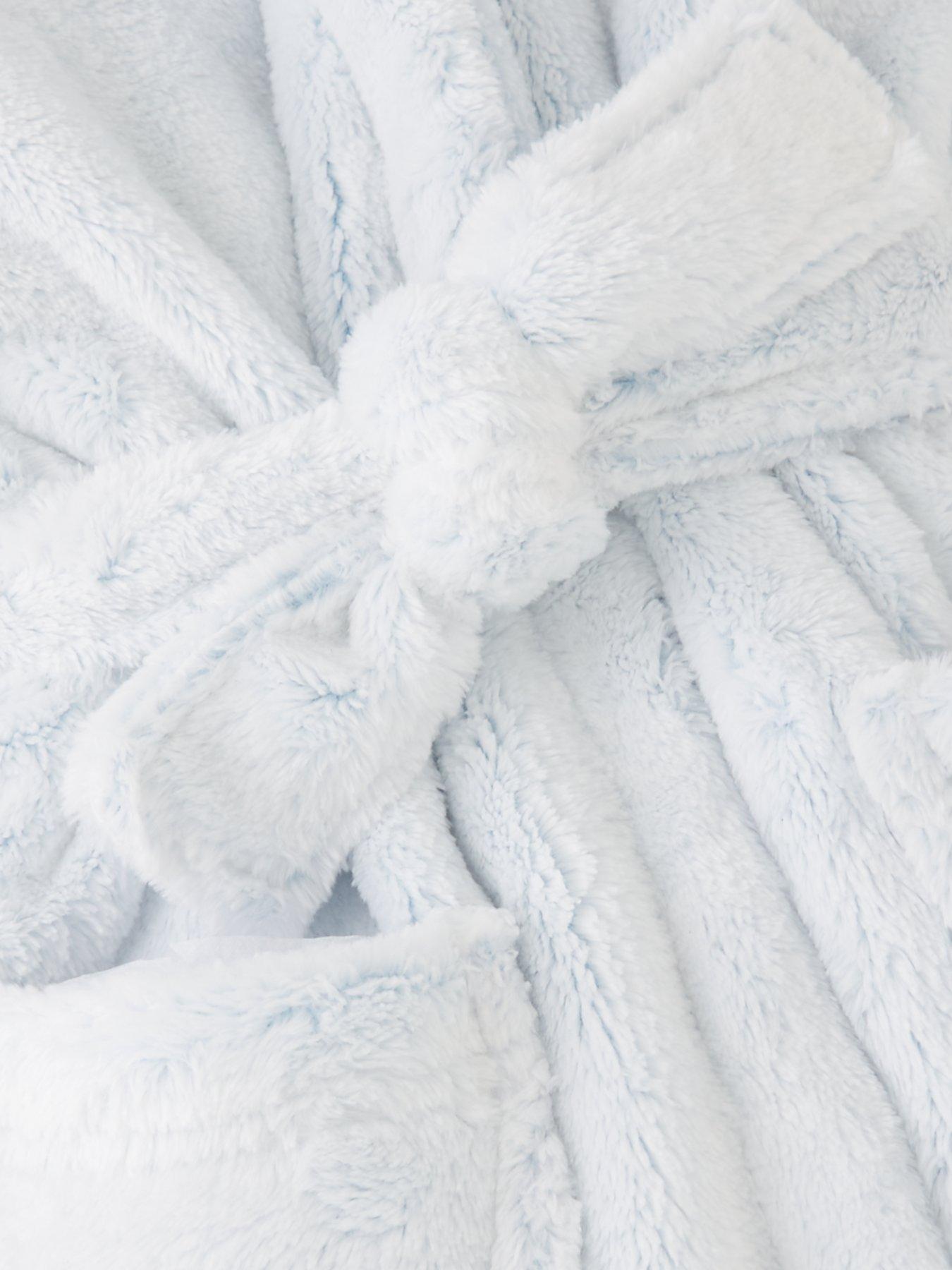 Image 3 of 3 of The Very Collection Baby Boy Lux Fleece Robe With Ears - Blue