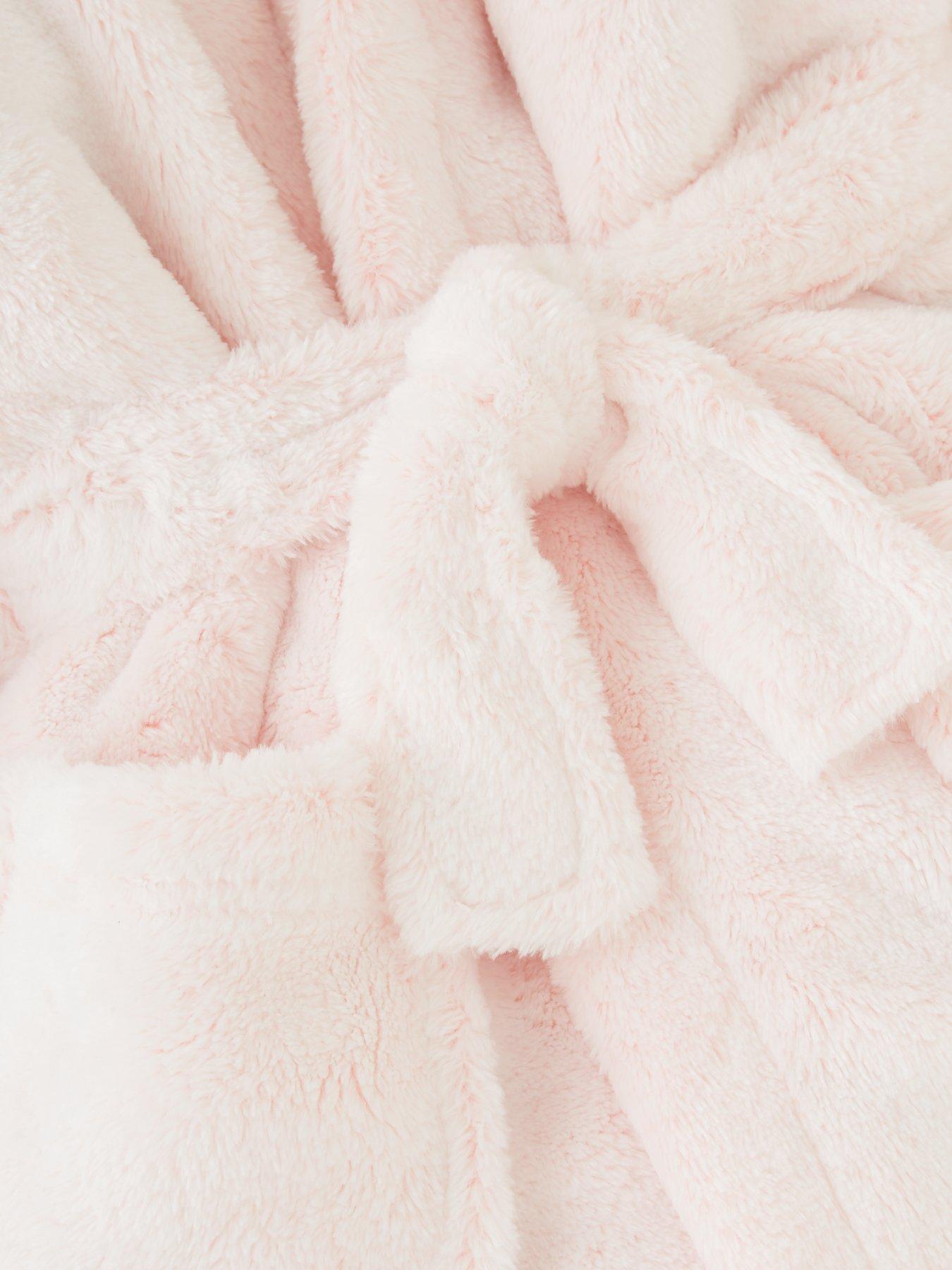 Image 2 of 3 of The Very Collection Baby Girls Lux Fleece Robe with Ears - Pink