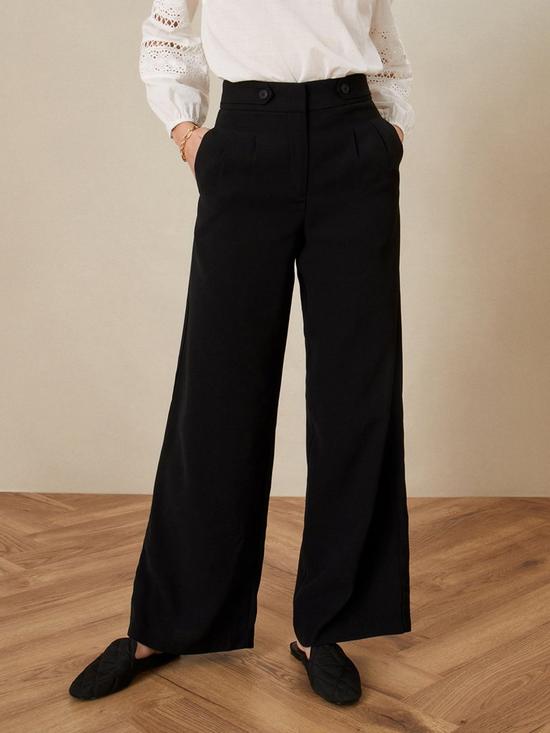 front image of monsoon-jamie-wide-leg-trouser