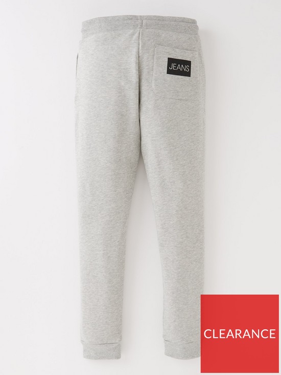 back image of calvin-klein-jeans-boys-institutional-logo-sweatpants-grey