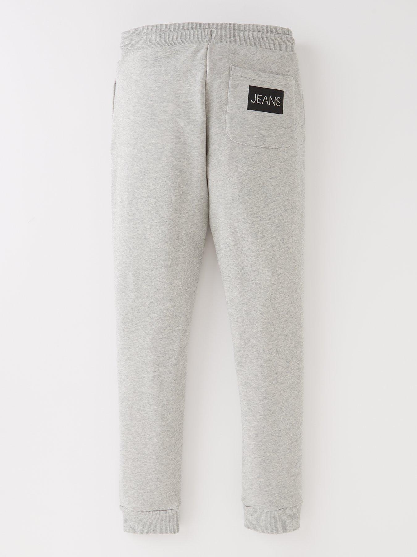 Calvin Klein Jeans Boys Institutional Logo Sweatpants - Grey | Very.co.uk