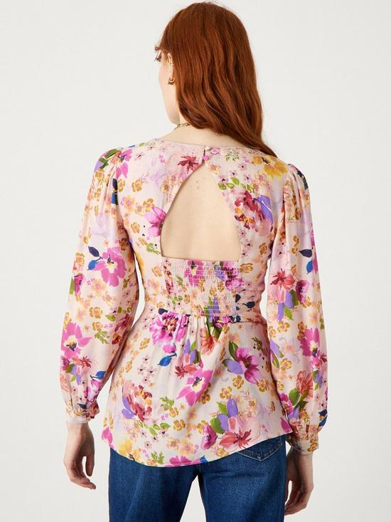 stillFront image of monsoon-florella-sustainable-floral-print-blouse