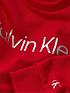  image of calvin-klein-jeans-girls-institute-silver-logo-sweatshirt-red