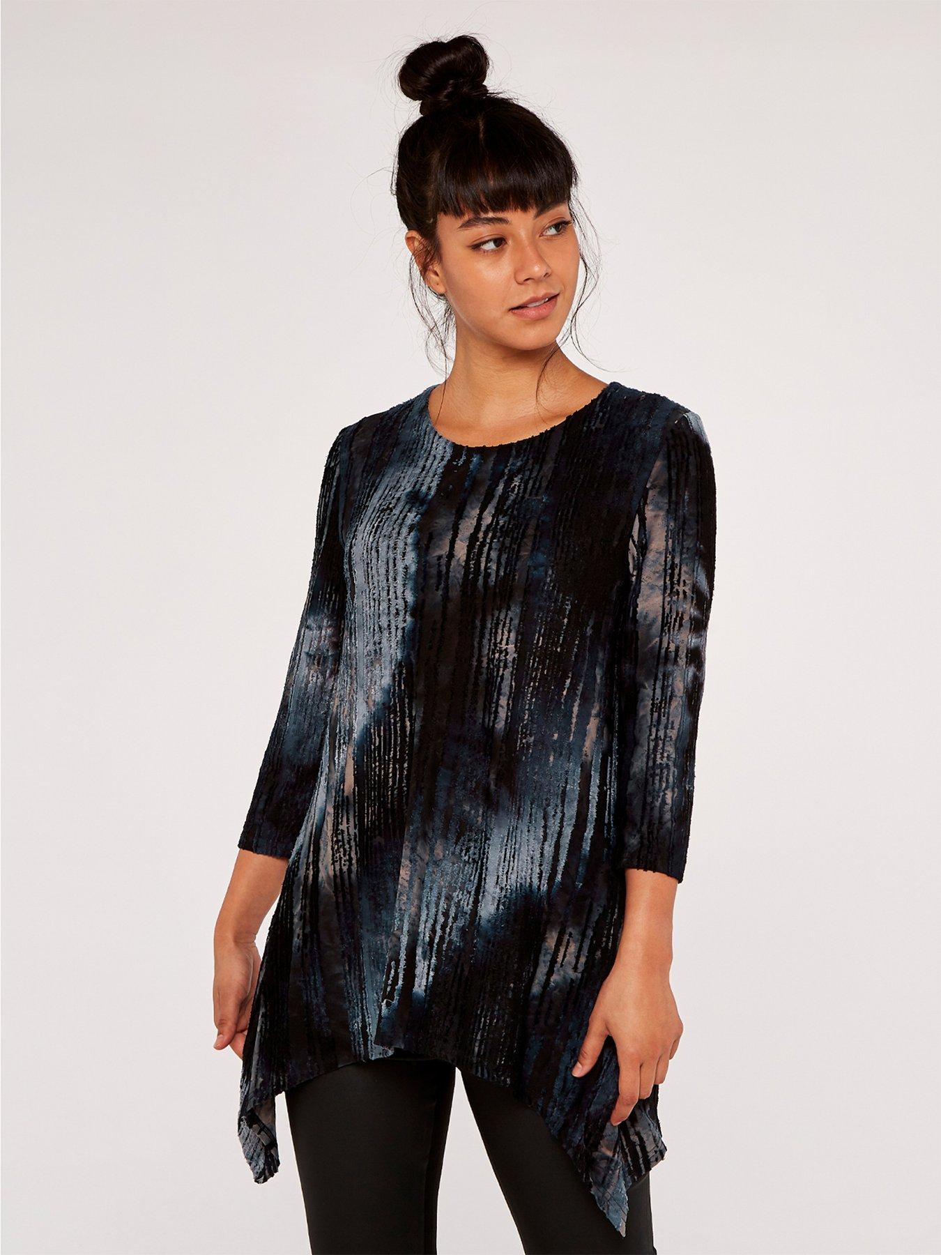 Tops & T-shirts Burnout Lines Witches Tunic - Blue