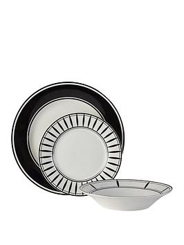 Product photograph of Premier Housewares 12-piece Avie Solar Porcelain Dining Set from very.co.uk