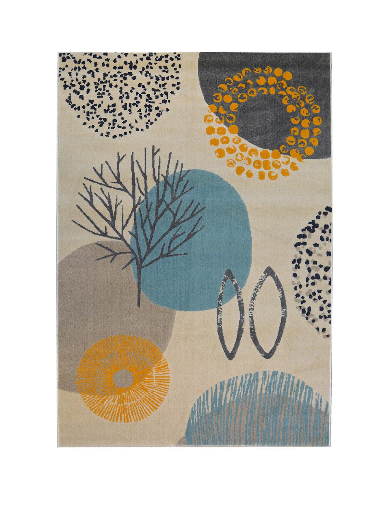 Product photograph of Creation Woodland Carved Rug from very.co.uk