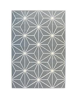 Product photograph of Maestro Grey Star Rug from very.co.uk