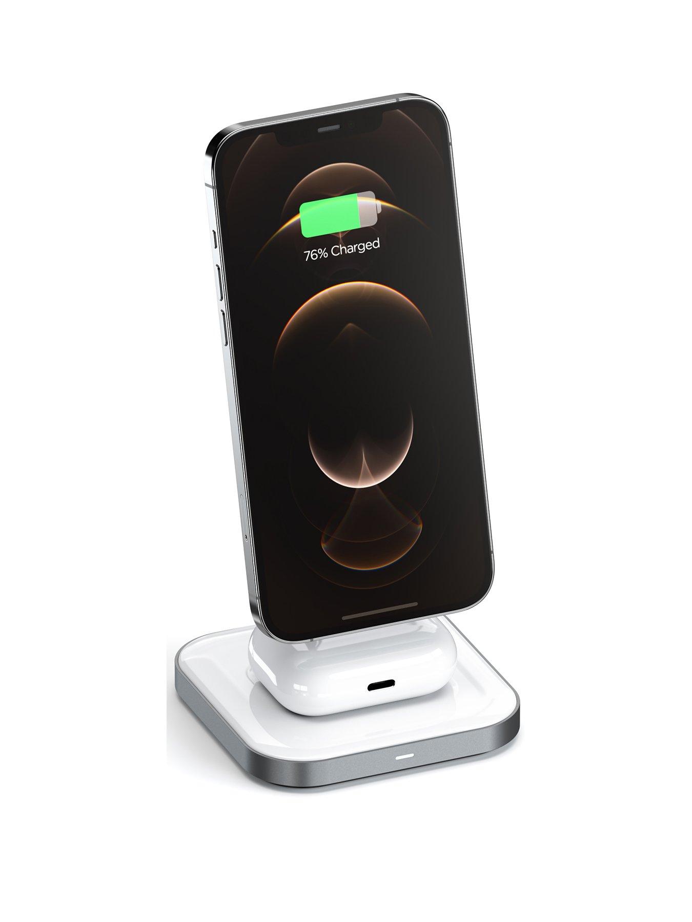 Satechi Magnetic 2-in-1 Wireless Charging Stand (Space Grey) | very.co.uk