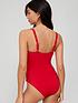  image of v-by-very-shape-enhancing-ruched-swimsuit-rednbsp